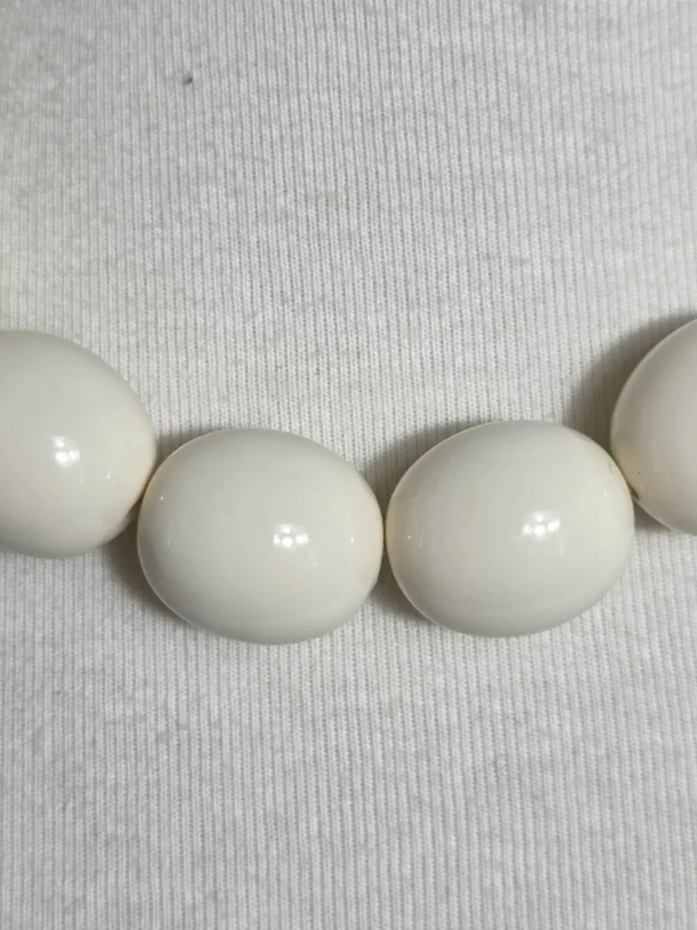 Chunky Bubblegum Bead Necklace Large Graduated Pink & Ivory Beads